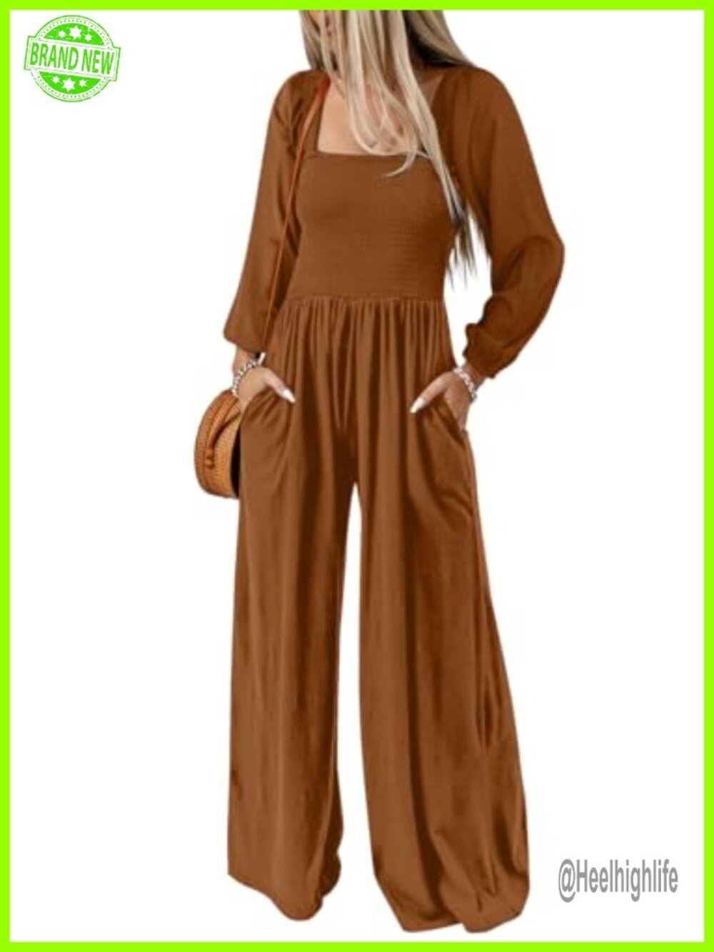 Women's Long Sleeve Wide Leg Jumpsuit One Piece Romper